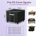 thumbnail image 5 of COSYUMI Fire Pit Cover, Square Fire Pit Covers Waterproof 420D Heavy Duty Weather Resistant, Gas Fire Pit Patio Fire Bowl Cover for Fire Pits & Outdoor Fireplaces, 44"Lx44"Wx25"H, 5 of 11