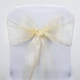 thumbnail image 1 of Efavormart 5pc x Wholesale Sheer Organza Chair Sashes Tie Bows  For Chairs -Catering Wedding Decoration - Champagne, 1 of 3