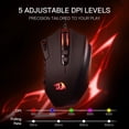 thumbnail image 3 of Ratón para juegos Redragon M921 12400 DPI con cable RGB con 18 botones, 3 of 9