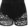 thumbnail image 4 of Pantalones cortos de baño para mujer, traje de baño elástico transpirable con cordón calado de encaje, parte inferior para fiesta de surf en la playa, 4 of 6