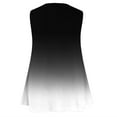 thumbnail image 4 of GA WEIHUA Women's Plus Size Tunic Tank Tops Summer Sleeveless Gradient Color Block Shirts Casual V Neck Camisole Flowy T Shirts(Black,XXXL), 4 of 5