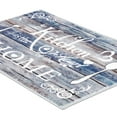 thumbnail image 2 of MeyJey Farmhouse Kitchen Rug Set, 3 Piece Non-Slip Kitchen Mat Machine Washable Runner Rug for Home Floor and Living Room, Washed Blue/Brown, 2 of 14