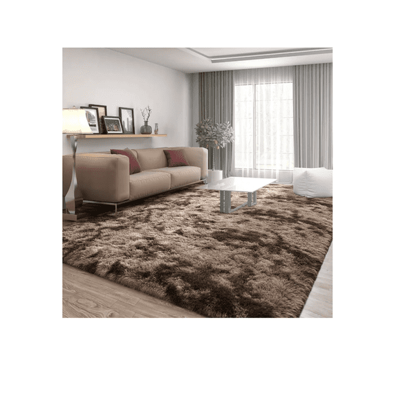 Alfombra Decorativa Sala De Estar Y Dormitorio 230 X 160 Cm Color Café 1.6m X 2.3m
