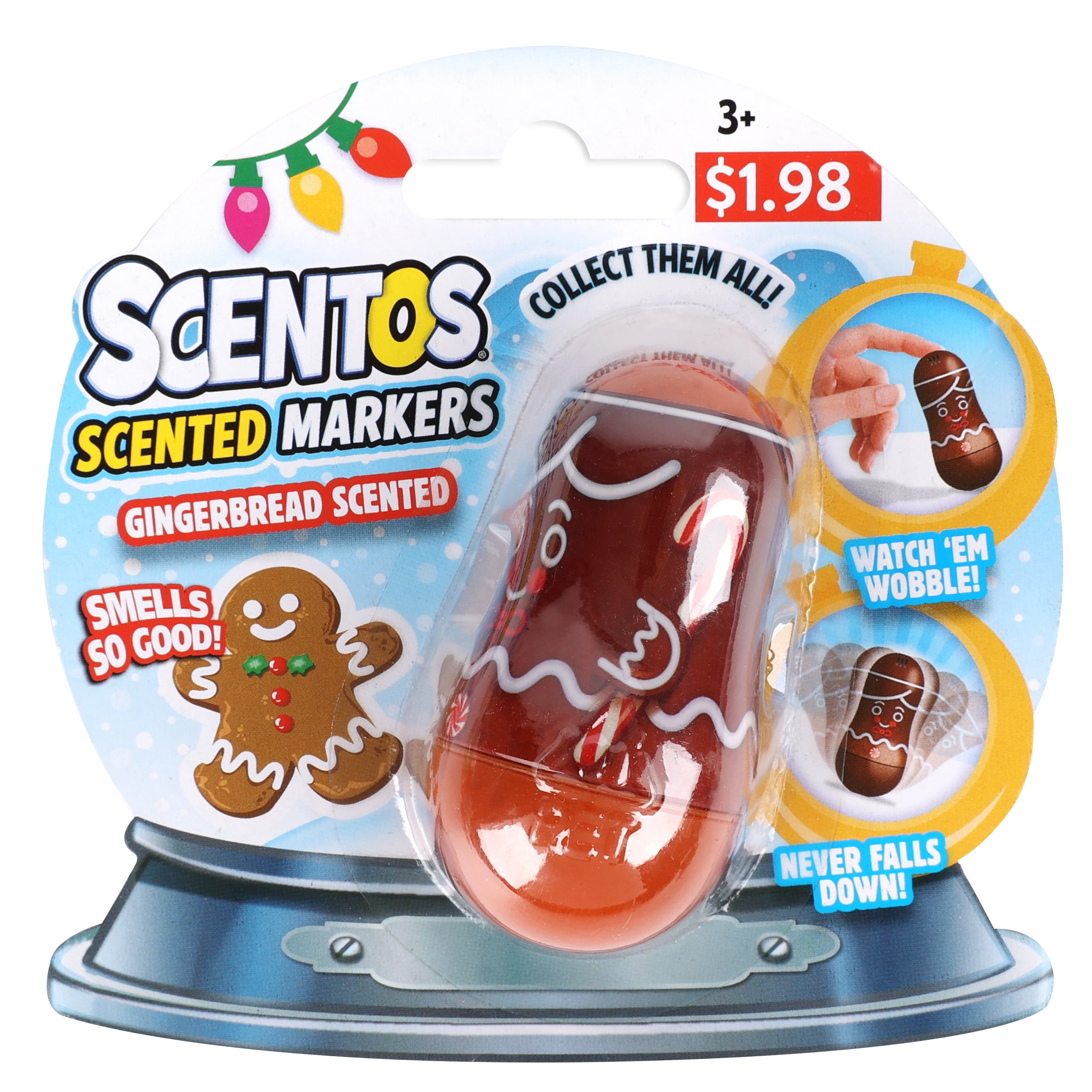 Scentos Scented Christmas Gingerbread Wobbler Marker - Recommended for Ages 3 Years and up
