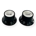 thumbnail image 3 of AxLabs Top Hat Knobs - Volume and Tone with White Lettering Aged Gold, 3 of 3