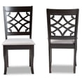 thumbnail image 3 of Baxton Studio Mael Modern and Contemporary Grey Fabric Upholstered and Dark Brown Finished Wood 2-Piece Dining Chair Set, 3 of 8