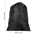 thumbnail image 2 of Unique Bargains 17.3' Height Clothes Storage Double Drawstring Bag for Camping, Black, 2 of 5