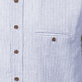 thumbnail image 4 of Linen Grandfather Shirt - Navy White Stripe on white background, 4 of 5