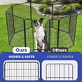 thumbnail image 3 of ModFusion Heavy Duty 40" Dog Playpen - 8 Panel Foldable Metal Puppy Exercise Pen with Doors for Indoor & Outdoor Use, 3 of 7