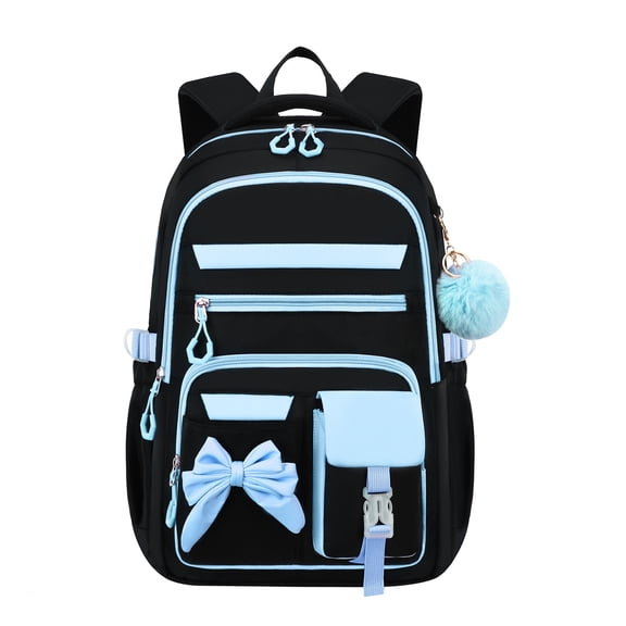 Backpack for Girls 3PCS Bow School Backpacks with Lunch Box Pencil Case Kids Backpack for Elementary Travel Backpack
