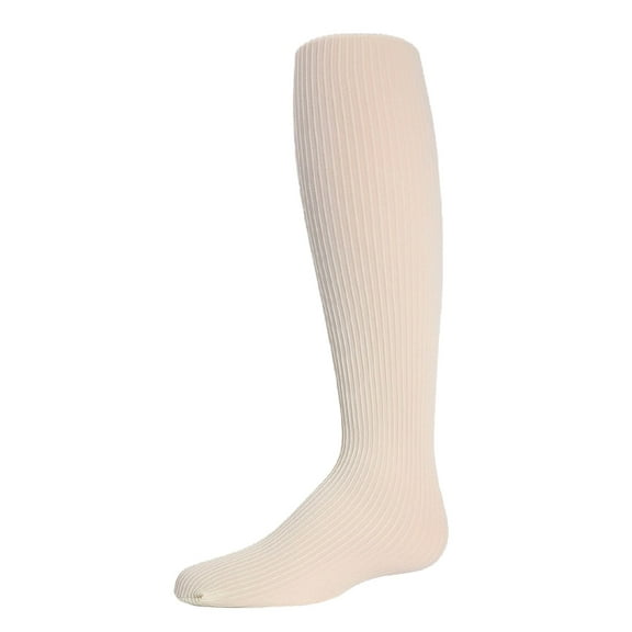 MeMoi Textured Toes Ribbed Tights - Girls - Female, 10-12, Ivory