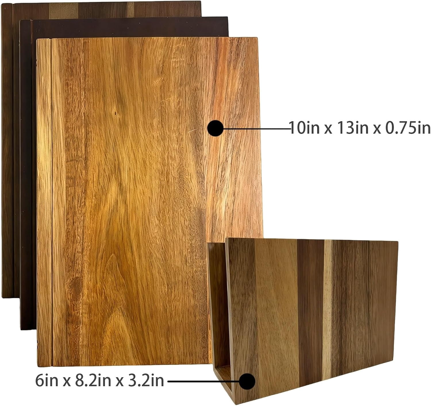 Cutting Board That Looks like Books, Set of 3 Solid Wood Book Shaped Cutting Board Library with Wooden Stand, For the Books Loving Chef, Fruits, Vegetables, Meat, Fish, Cheese and Bread