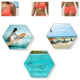 thumbnail image 3 of Women Sexy Bikini Bathing Suits Two Piece High Cut Straight Angle Bikini Swimsuit, 3 of 4