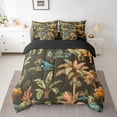 thumbnail image 2 of Feelyou Boys Dinosaur Lover Bedding Comforter Set 7pcs, Tropical Coconut Tree King Bedding Sets, Cartoon Jungle Wildlife Reversible Bed Sheets, Microfiber Bedroom Decor, 2 of 7