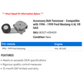 thumbnail image 2 of Accessory Belt Tensioner - Compatible with 1996 - 1999 Ford Mustang 4.6L V8 GAS 1997 1998, 2 of 2
