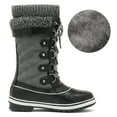 thumbnail image 7 of Dream Pairs Women Waterproof Winter Warm Snow Faux Fur Lined Flat Mid Calf Boots MONTE_02 GREY Size 5, 7 of 7