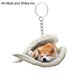 thumbnail image 1 of Llavero con colgante de Ángel durmiente de perro y gato para mujer y niña, llavero de coche, regalo de joyería de animales para mascotas, 68 estilos, 1 pieza, 1 of 4