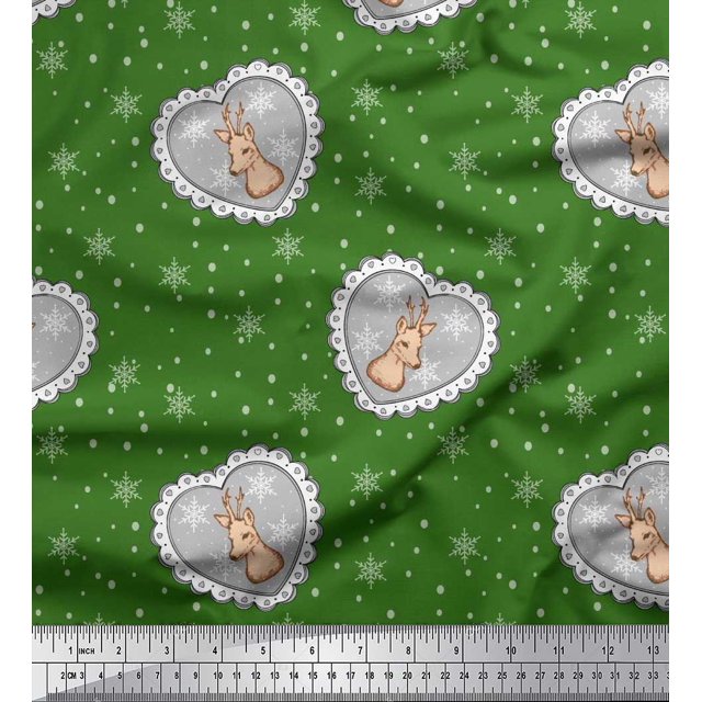 Soimoi Poly Georgette Fabric Boy,Surfboard And Beach Bird Fabric Prints By Yard 52 Inch Wide