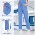 thumbnail image 4 of VIAOLI Scrubs Sets for Women - Stretch V-Neck Top & Drawstring Pants Medical Uniform, 10 Colors, 4 of 6