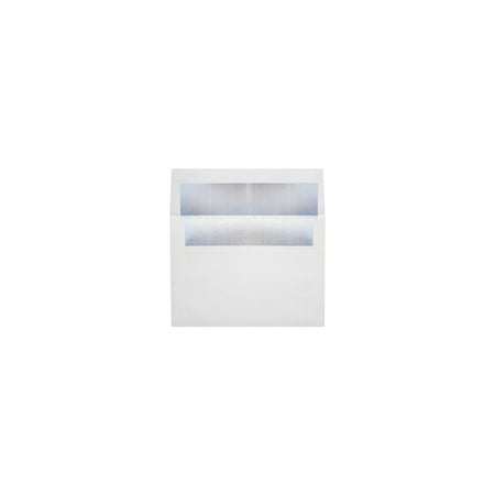 UPC: 0848614213207 | LUX 6 1/2 x 6 1/2 Foil Lined Square Envelopes 250/Box White w/Silver LUX Lining (FLWH8535-03-250)