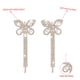 thumbnail image 5 of Cadena de garra de lujo Pendientes de borla de mariposa de diamante completo Temperamento Pendientes de botón de dama que combinan con todo Wmkox8yii fajkfhkj5206, 5 of 9