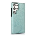 thumbnail image 2 of Allytech Wallet Case for Galaxy S24 Ultra, Floral Butterfly Embossed Slim Fit Cards Holder Stand Shockproof Anti-Scratch Bumper Wallet Case Cover for Samsung Galaxy S24 Ultra - Mint, 2 of 5