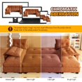 thumbnail image 7 of U-Shaped Sectional Sleeper Sofa with Charging Station and Pull Out Bed, 2 in 1 Convertible Couch Bed with Removable Armrests, ,Oversized Modular with Chaise Lounge for Living Room, Apartment, Orange, 7 of 7
