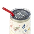thumbnail image 3 of TAL 16oz Stainless Steel Wine Tumbler with Straw, Italian Dinner, 3 of 6