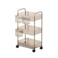 thumbnail image 1 of Sulaicai Chariot Utilitaire Roulant en Plastique à 3 Niveaux avec Poignée et 2 Tasses Suspendues, Chariot Durable et Robuste avec Roues, Organisateur de Rangement Mobile pour Salle de Bain, Cuisine, Salon, Bureau, 1 of 7