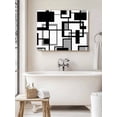 thumbnail image 6 of Black Grey Geometric Wall Art for Living Room,Canvas Picture Wall Decor for Bathroom Bedroom,Modern Abstract Art White Painting Artwork for Office Kitchen Hallway Dining Room Home Decorations 12"x16", 6 of 8