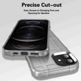 thumbnail image 6 of Dteck Rugged Case For iPhone 12 6.1" / 12 Pro 6.1" (2020) with Front Tempered Screen Protector, Shockproof Armor TPU Soft Back Protective Cover, Gray, 6 of 7