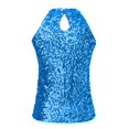 thumbnail image 5 of Women's Camisole Tank Tops Sequin Halter Solid Sparkly Party Trendy Sleeveless Summer Tops Clothes Outfits 2025, 5 of 5