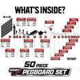 thumbnail image 4 of Smart T Garage Storage Pegboard Set | 50 Piece Tool Organizer - Heavy Duty Organizer Wall Mount or Shelving Hooks, 4 of 16