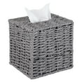 thumbnail image 2 of MyGift Decorative Gray Paper Rope Woven Square Tissue Box Holder, 2 of 7