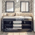 thumbnail image 3 of Eviva Lugano 60" Gray Modern Bathroom Vanity with White Integrated Acrylic Double Sink, 3 of 6
