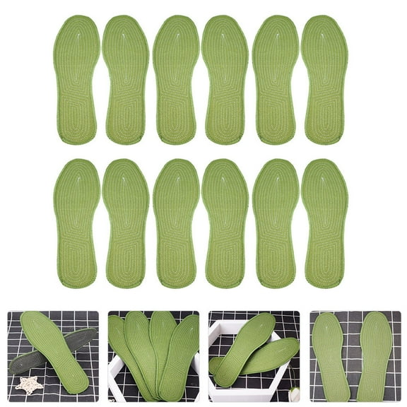 NIYANGLE Soft Shoe Sole Pads Insoles Olive Cotton Cloth 20 Pairs