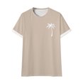 thumbnail image 4 of Mens Tall T Shirts Cotton Quarter Sleeve Big and Tall Casual Streetwear Snug Fit Solid Color Crew Neck Summer Vacation Basic Basic Tee, 4 of 6