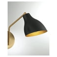 thumbnail image 6 of Trade Winds Layla 2-Light Wall Sconce in Matte Black with Natural Brass, 6 of 6