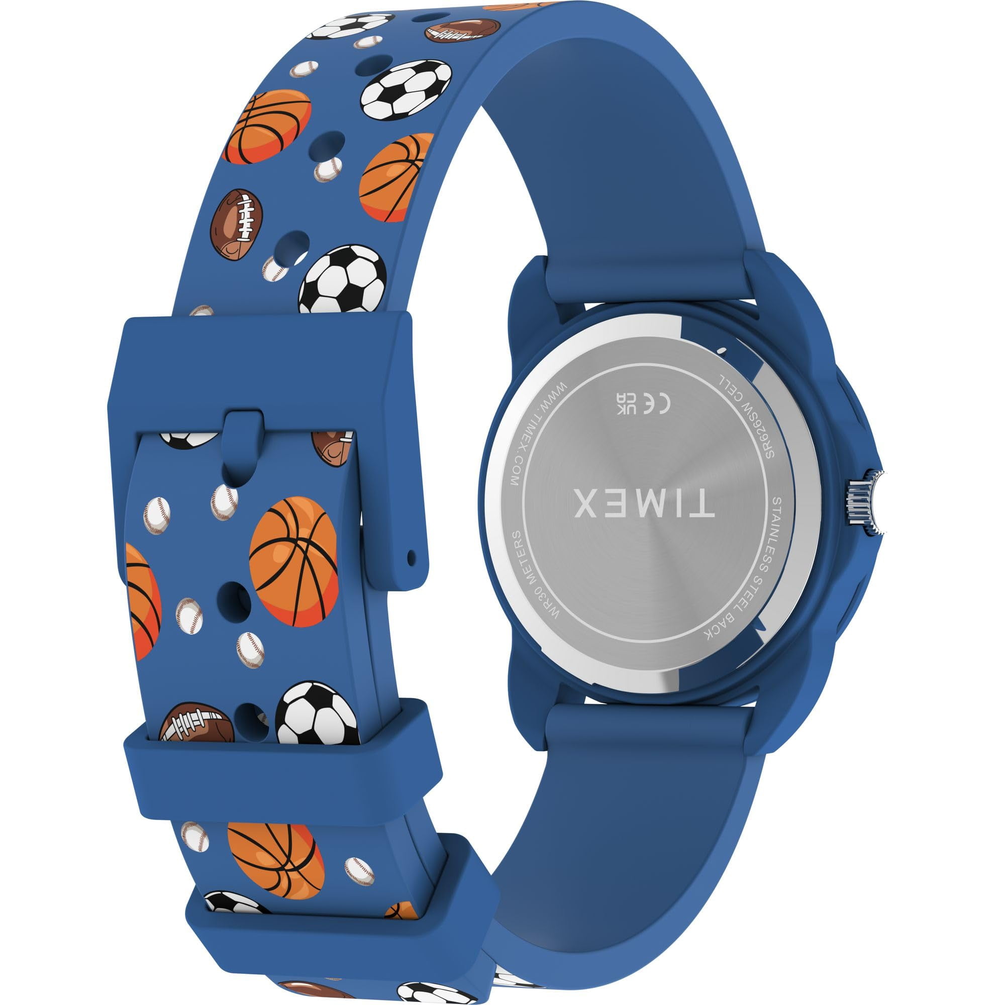 Timex Youth Kids Time Teacher 30mm Watch - Blue Strap White Dial Blue Case