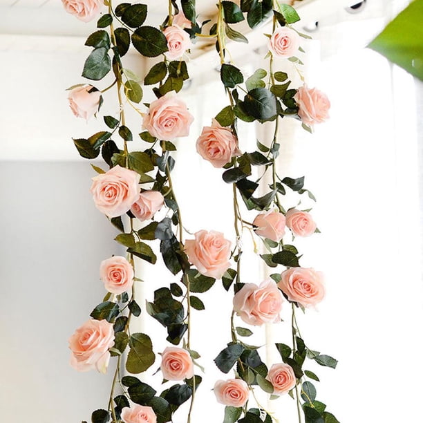 Flores artificiales perfecl 6 Pies Tres Rosado Decoración para Hogar