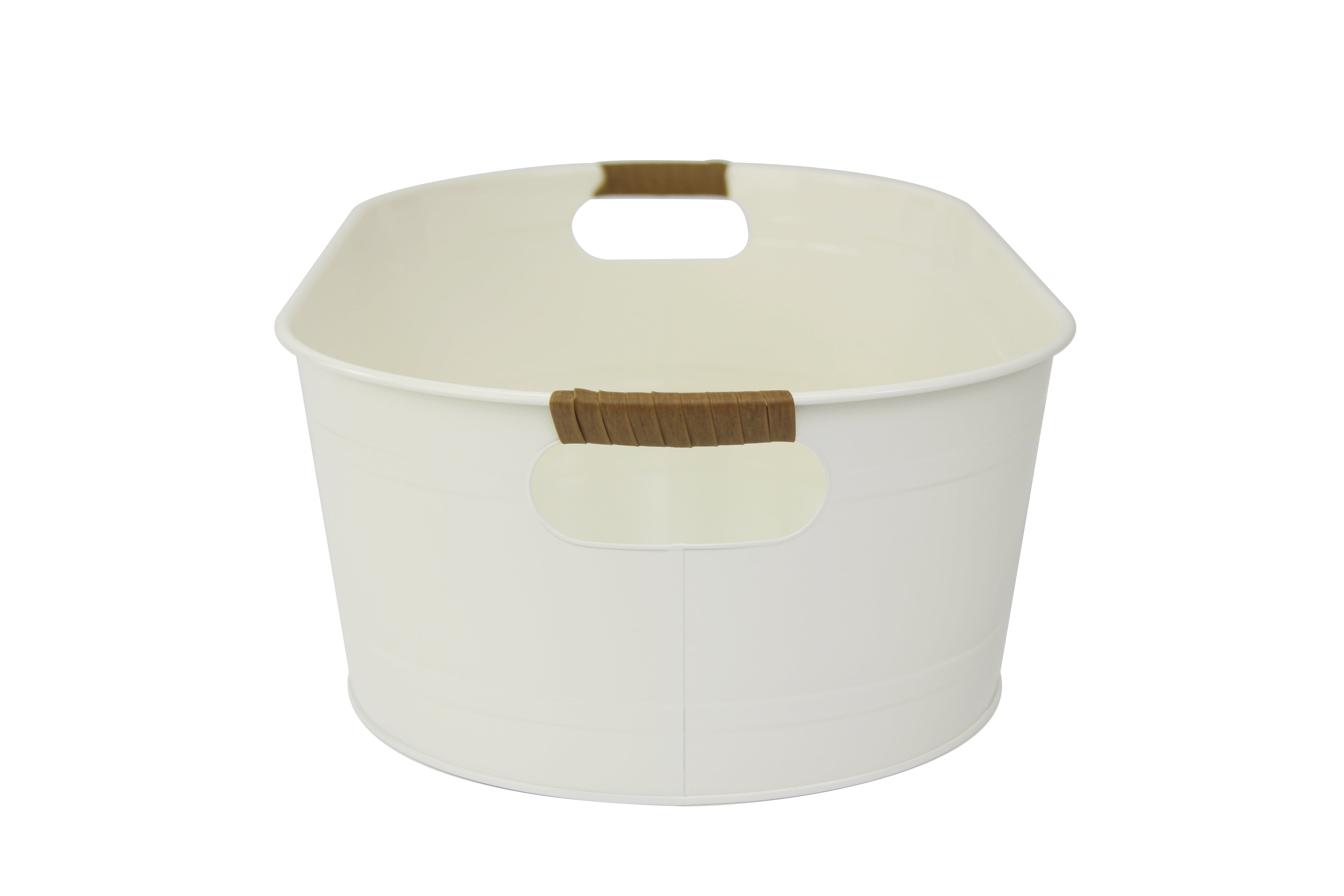 Better Homes & Gardens - Vanilla White Medium Oval Tub, 20.27 in L x 11.22 in W x 5.7 in H
