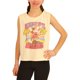 thumbnail image 1 of Junk Food - Camiseta sin mangas para mujer con texto "Keep On Smiling", color blanco roto, talla mediana, 1 of 5