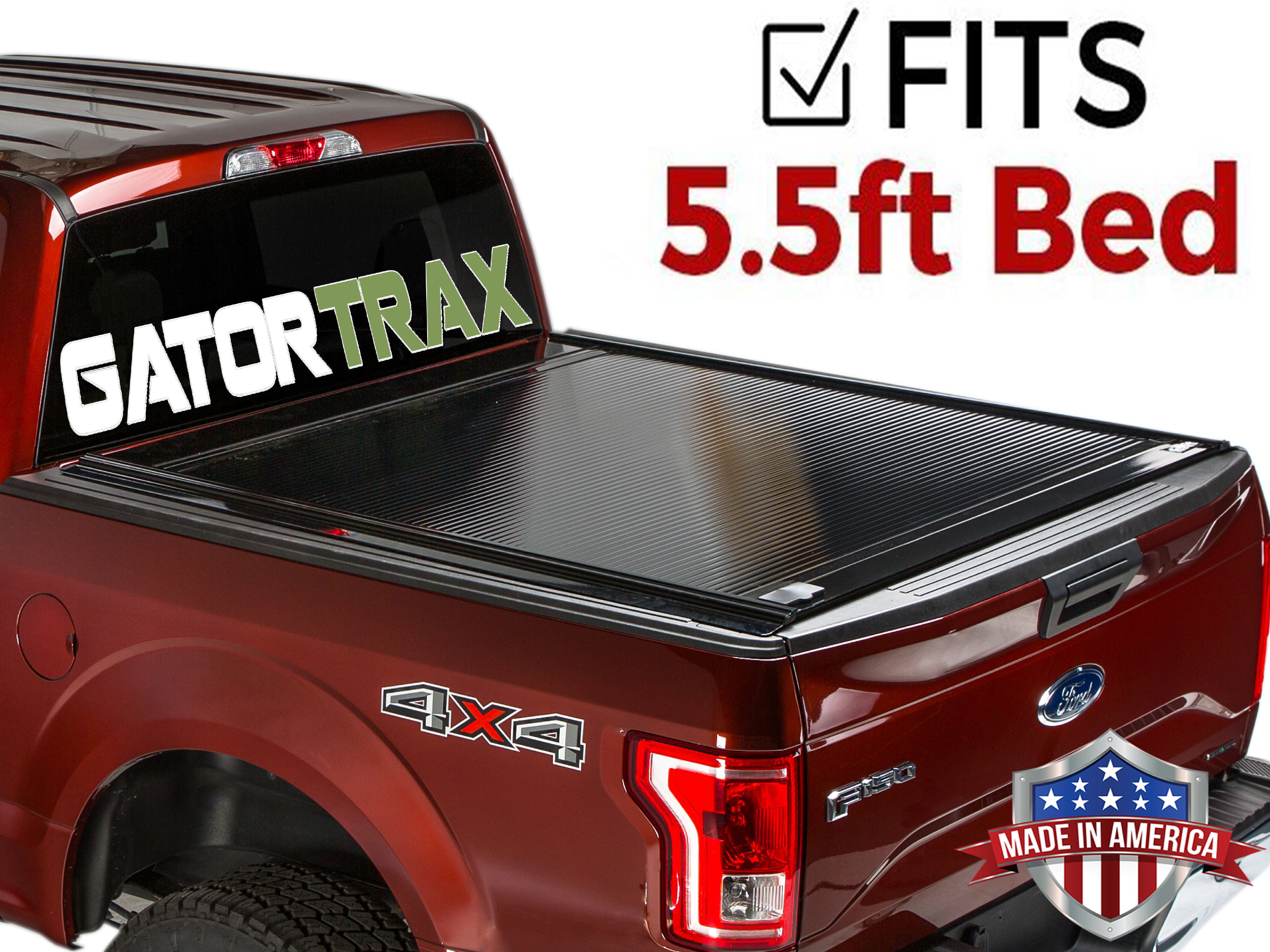 GatorTrax Retractable Tonneau Cover fits 2015 2019 Ford F150 FT Bed Gloss Retractable