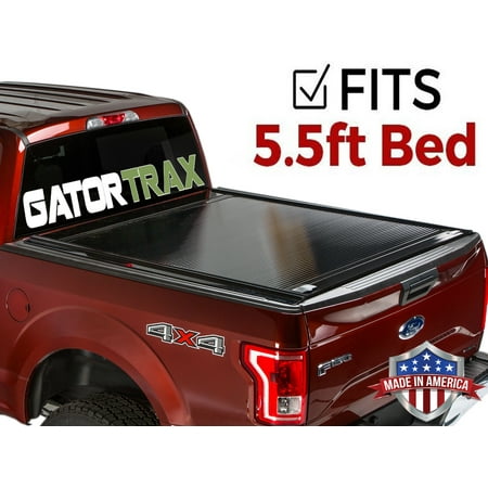 GatorTrax Retractable Tonneau Cover (fits) 2015-2019 Ford F150 5.5 FT. Bed Gloss Retractable Tonneau Truck Bed Cover Made in USA
