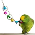 thumbnail image 2 of 3-Pack Parrot Toys Bell Bird Toy Colorful Chew Hanging Cage Biting Macaw Parrot, 10", 2 of 5