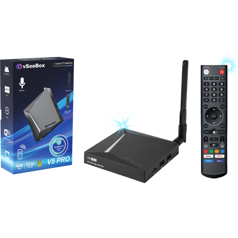 VSEEBOX V5 Pro Android TV Box - 6K Streaming, 32GB, Android 12, Wi-Fi 6 (2025 Model) 8 thumbnail image