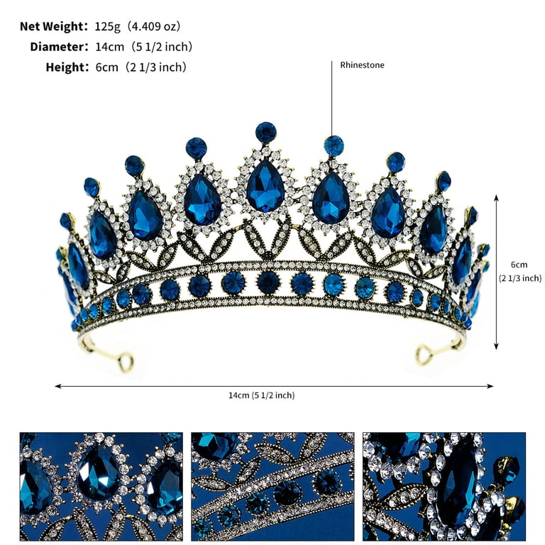 Dalrosia Tiaras and Crowns for Women, Rhinestone Princess  display picture 1