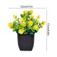 thumbnail image 3 of Decoración artificial de plantas verdes en maceta: pequeño adorno de bonsái de plástico para escritorio, estantería u oficina, vegetación artificial que no requiere mantenimiento con maceta negra., 3 of 6