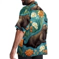 thumbnail image 3 of Platypus Men's Poplin Casual Printed Button Down Short Sleeve Summer Beach Shirts Unisex, 3 of 6