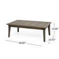 thumbnail image 5 of Katalina Outdoor 4 Seater Acacia Wood Chat Set, Gray, Dark Gray, 5 of 19